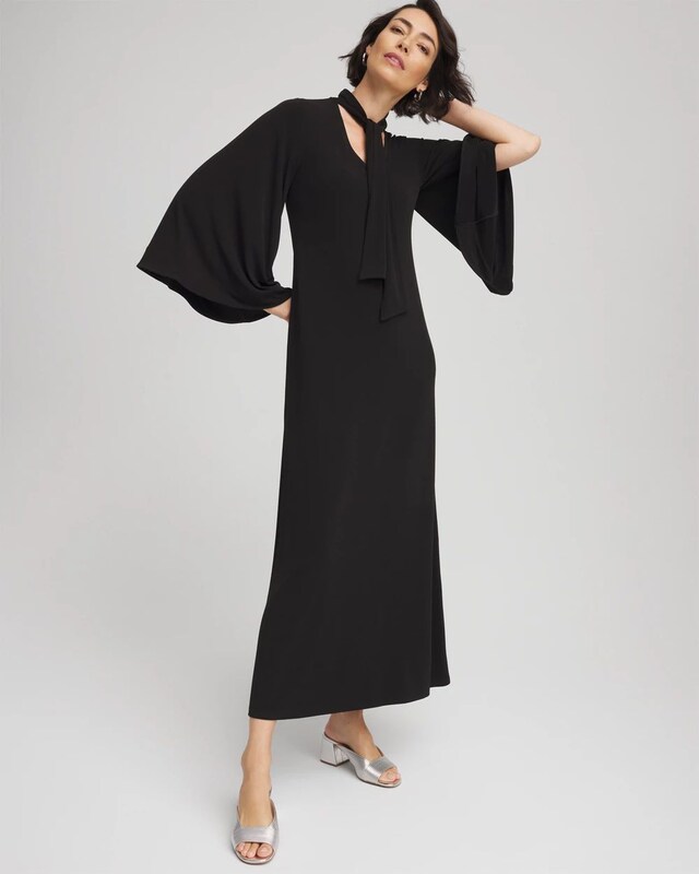 Flutter-Sleeve Tie-Front Dress - image 2